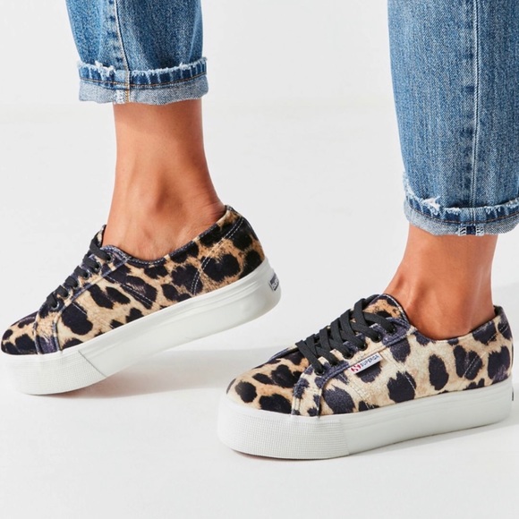 Superga Shoes - Superga Velvet Leopard Platform Sneakers NIB Superga Shoes - Superga Velvet Leopard Platform Sneakers NIB